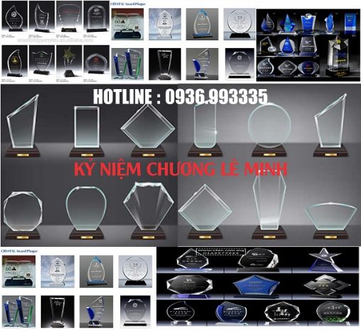 Đây là nhưng mẫu kỷ niệm chương chất liệu pha lê , thủy tinh được tổng hợp lại .